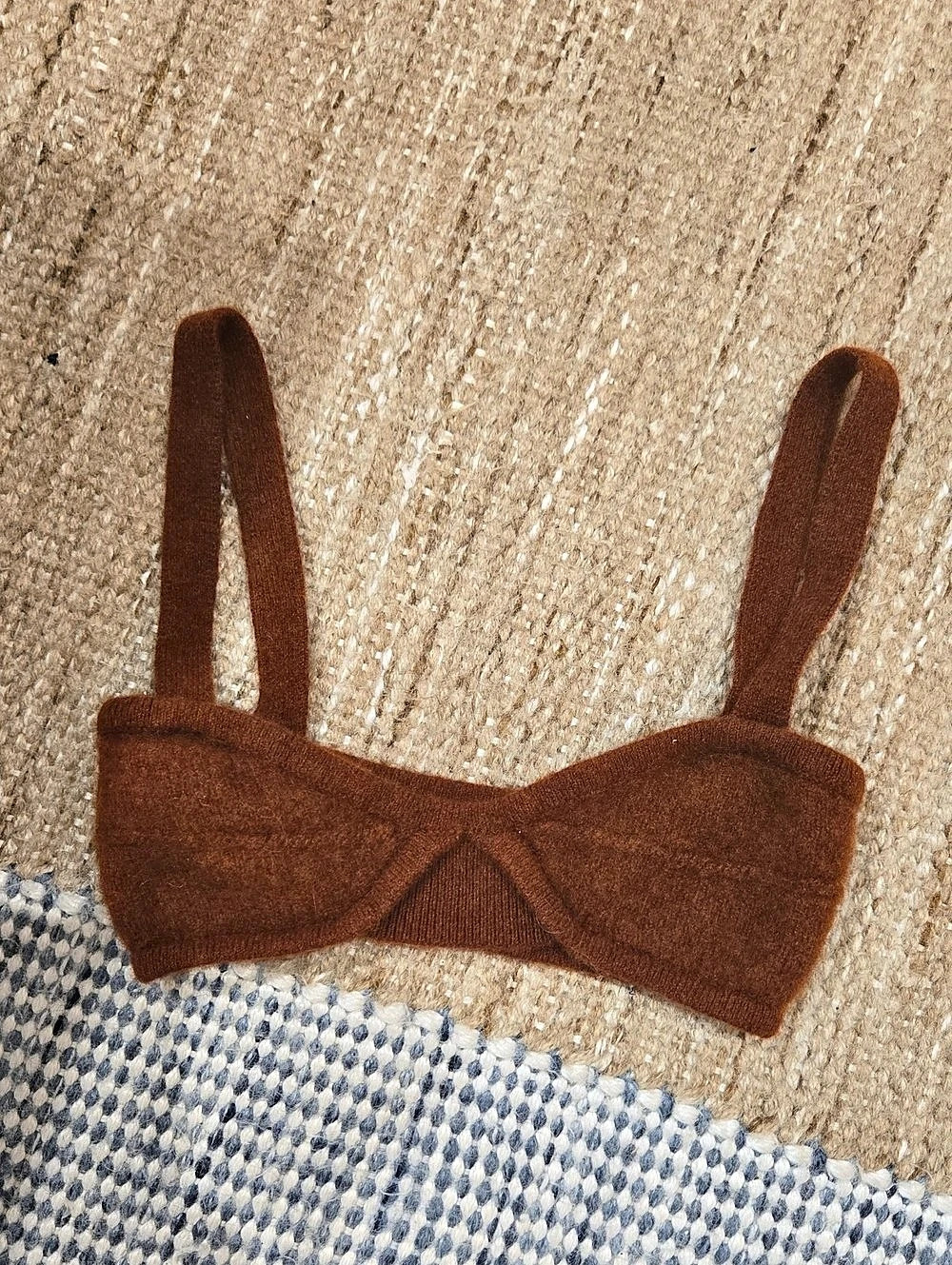 KHAITE The Eda Bralette Cashmere Camisole Brown XS, GUC, NYC Chic